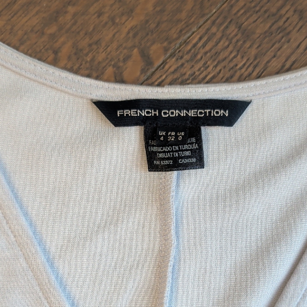 French Connection Light Blue/Grey Bodycon Lace Dress Size 0 - Picture 3 of 14